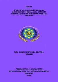 Strategi Digital Marketing Dalam Meningkatkan Penjualan La Casa Kita Restaurant Di Desa Pemuteran Pada Era Covid-19