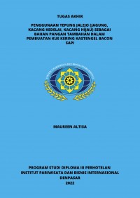 Pemanfaatan Tepung Jalejo ( Jagung, Kacang Kedelai, Kacang Hijau) Sebagai Bahan Pangan Tambahan Dalam Pembuatan Kastengel Bacon Sapi