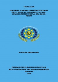 Penerapan Standard Operating Procedure Buffet Breakfast Pramusaji di Layang - Layang InterContinental Bali Sanur Resort