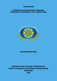 Standar Pelayanan Prima Terhadap Kepuasan Pelanggan Di Villa Mandi Ubud