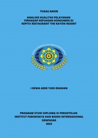 Analisis Penerapan Prosedur Pelayanan Di Kepitu Restaurant The Kayon Resort Dalam Upaya Meningkatkan Kepuasan Konsumen