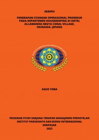 Penerapan Standar Operasional Prosedur Pada Departemen Housekeeping di Hotel Allamanda Imgya Coral Village, Okinawa-Jepang