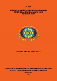 Analisis Minat Pengunjung Pada Masakan Tradisional Bali Di Warung Eny?s Seminyak Kuta