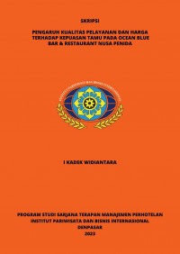 Pengaruh Kualitas Pelayanan Dan Harga Terhadap Kepuasan Tamu Pada Ocean Blue Bar & Restaurant Nusa Penida