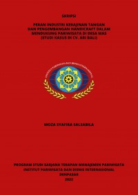 Peran Industri Kerajinan Tangan Dan Pengembangan Handicraft Dalam Mendukung Pariwisata Di Desa Mas (Studi Kasus Di CV Ari Bali)