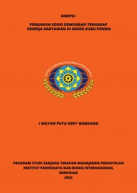 Pengaruh Sosio Demografi Terhadap Kinerja Karyawan Di Green Kubu Penida