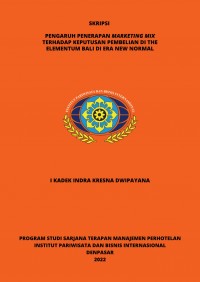 Pengaruh Penerapan Marketing Mix Terhadap Keputusan Pembelian Di The Elementum Bali Di Era New Normal