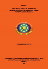 Pengaruh Harga Dan Pelayanan Terhadap Kepuasan Pelanggan Di Seasalt Restoran Alila Seminyak