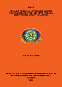Pengaruh Penerapan Sop Terhadap Kualitas Pelayanan Front Office Pada Hotel Pandawa Resort And Spa Seaview Nusa Penida