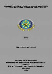 Pengembangan Wisata Toronipa Berbasis Masyarakat di Kabupaten Konawe, Provinsi Sulawesi Tenggara