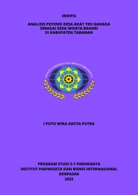 Analisis Potensi Desa Adat Yeh Gangga Sebagai Desa Wisata Bahari Di Kabupaten Tabanan