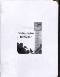 Formulas and Function with Microsoft Office Excel 2007