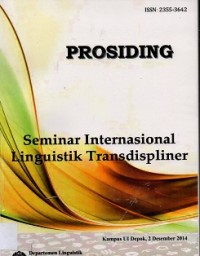 Prosiding : Seminar Internasional Linguistik Transdispliner