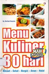 Menu Kuliner 30 Hari