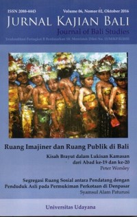 Jurnal Kajian Bali: Ruang Imajiner dan Ruang Publik di Bali