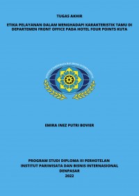 Etika Pelayanan Dalam Menghadapi Karakteristik Tamu Di Departemen Front Office Pada Hotel Four Points Kuta