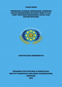 Penerapan Standar Operasional Prosedur Dalam Penanganan Keluhan Tamu Di Clay Craft Restoran Renaissance Hotel Oleh Waiter/Waitress