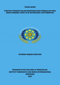 Strategi Promosi Dalam Meningkatkan Penjualan Pada Masa Pandemi Covid-19 di Watercress Cafe Seminyak