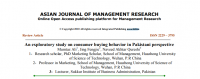 ASIAN JOURNAL OF MANAGEMENT RESEARCH An exploratory study on consumer buying behavior in Pakistani perspective (E-Journal)