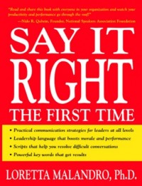 Say It Right The First Time (E-Book)