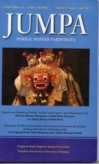 JUMPA Jurnal Master Pariwisata Volume 4 Nomor  1, Juli 2017