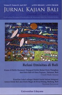 Jurnal Kajian Bali: Relasi Etnisitas di Bali